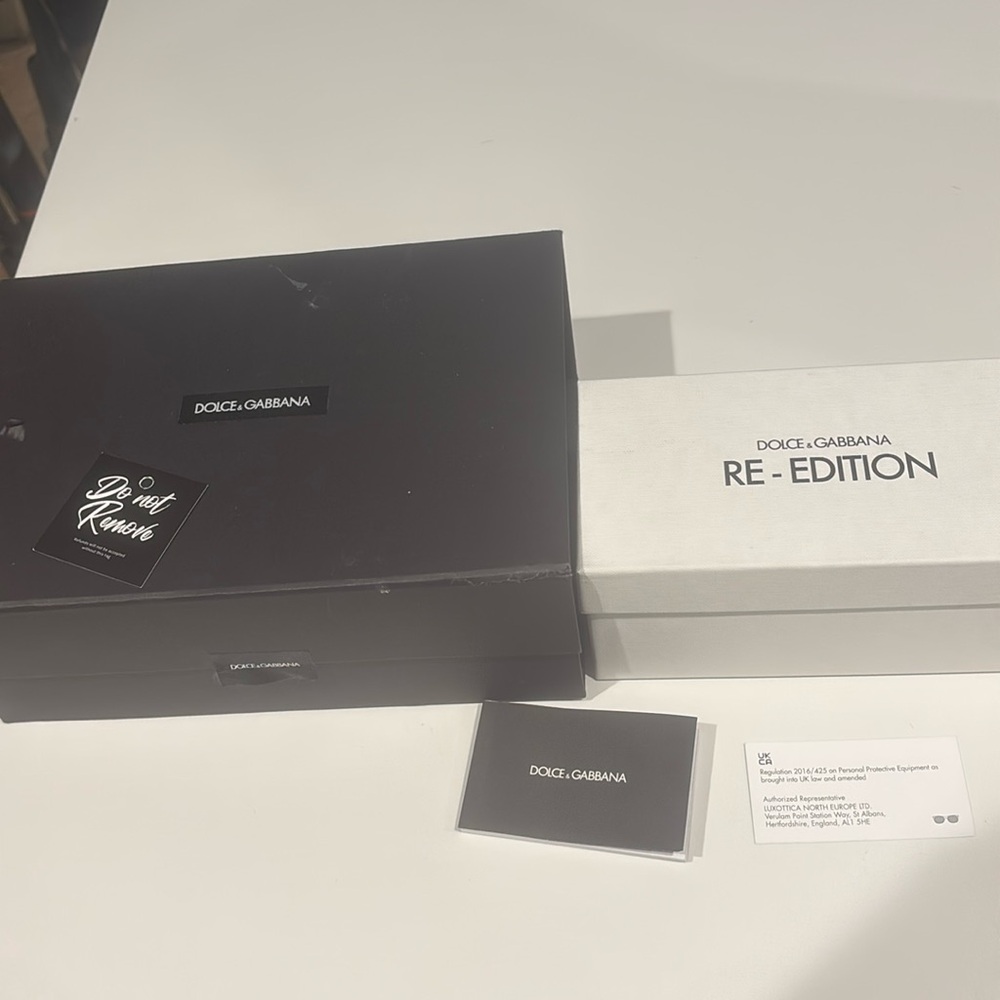 Black Rhinestone Authentic Dolce & Gabbana Re-Edition Sunglasses